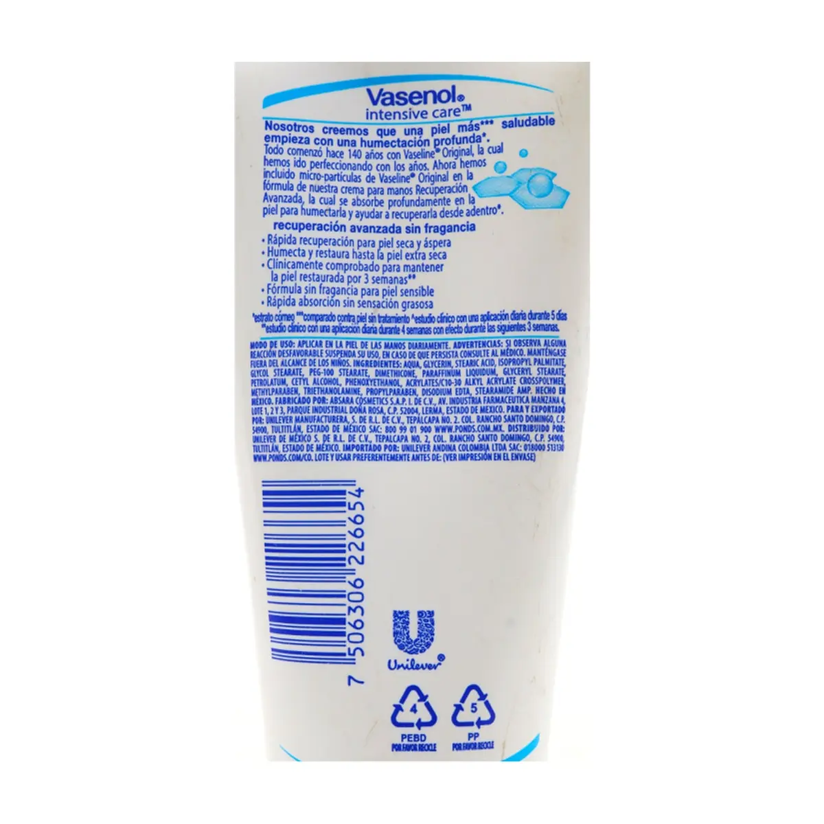 Crema para manos sin fragancia Vasenol (75 ml) - Thumbnail 4