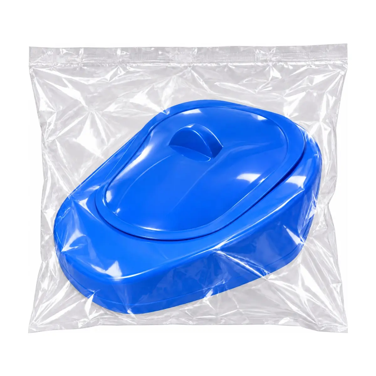 Cuña sanitaria con tapa de plástico reforzado color azul P53 (1 U) - Miniatura 4