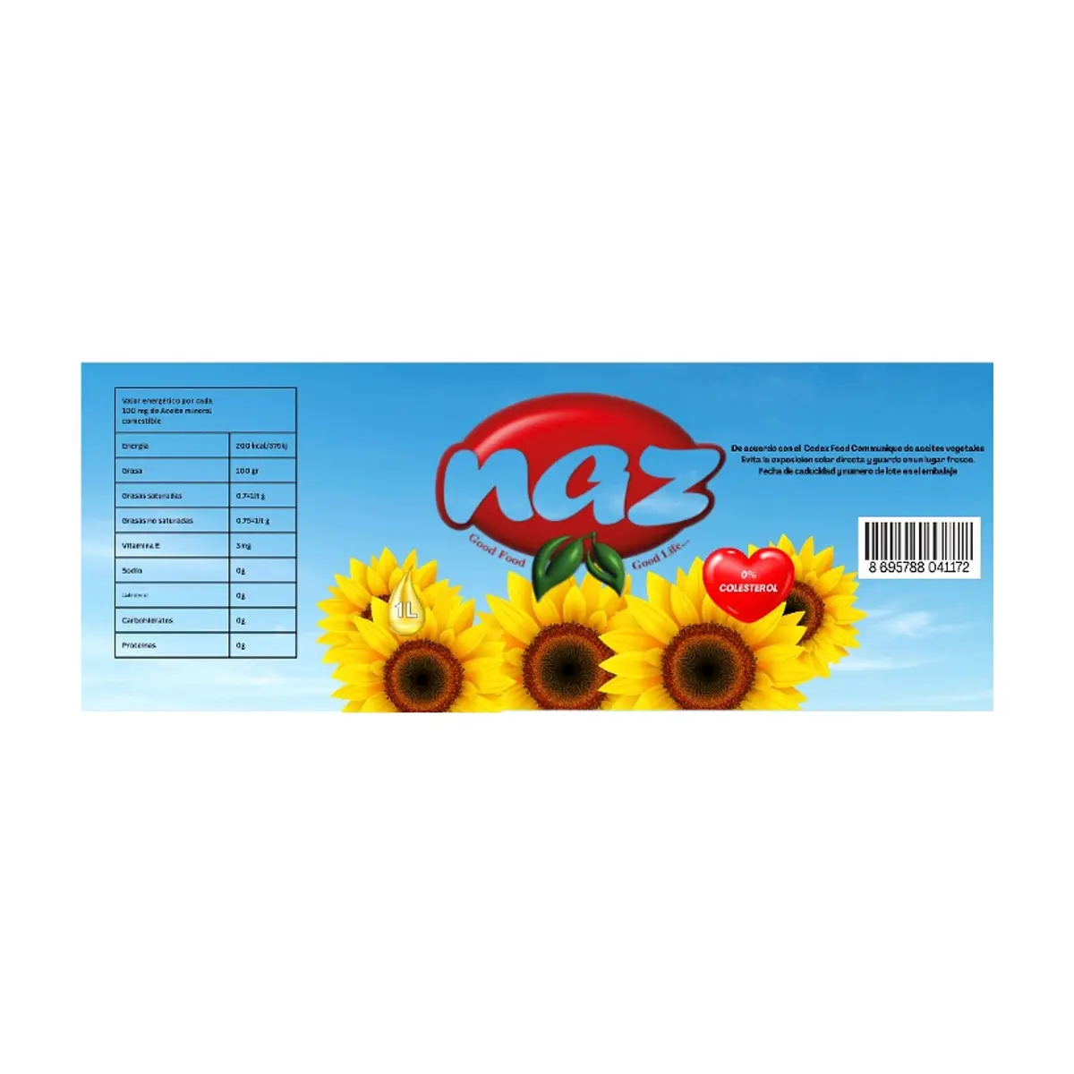 Aceite de girasol Naz (1 L) - Thumbnail 4
