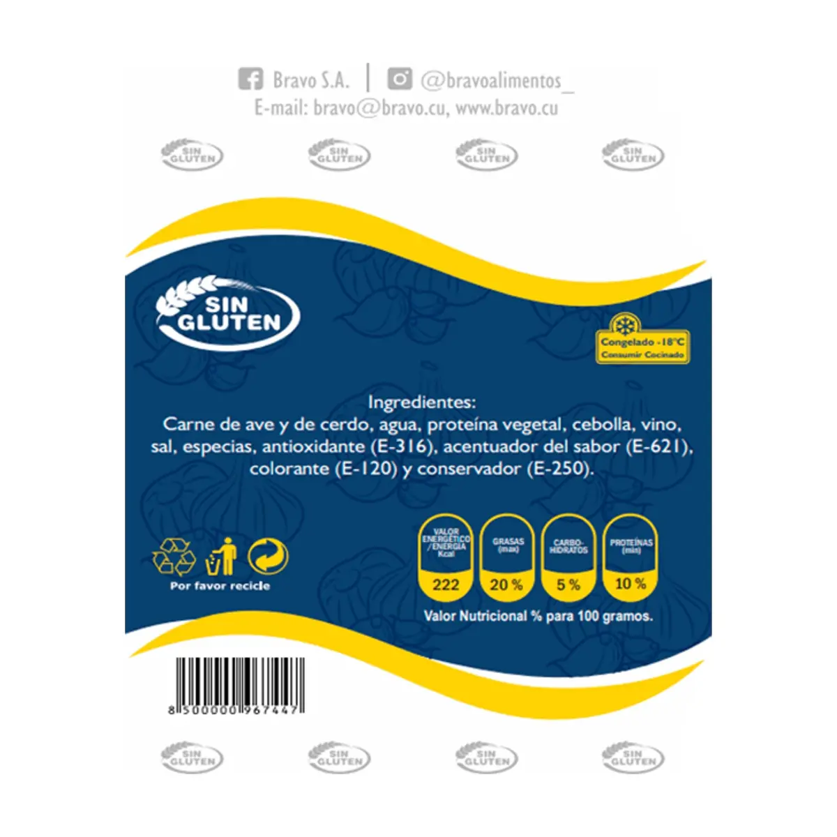 Picadillo mixto sazonado Bravo (1.2 kg / 2.64 lb) - Thumbnail 3