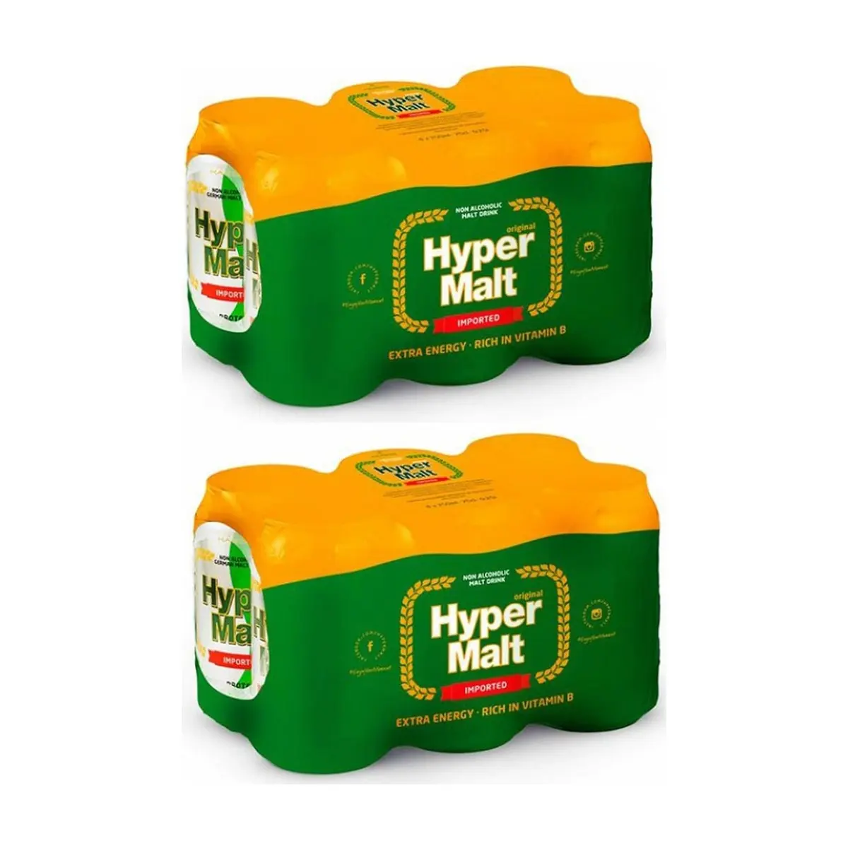 Malta sin alcohol en lata Hyper Malt (12 x 330 ml)