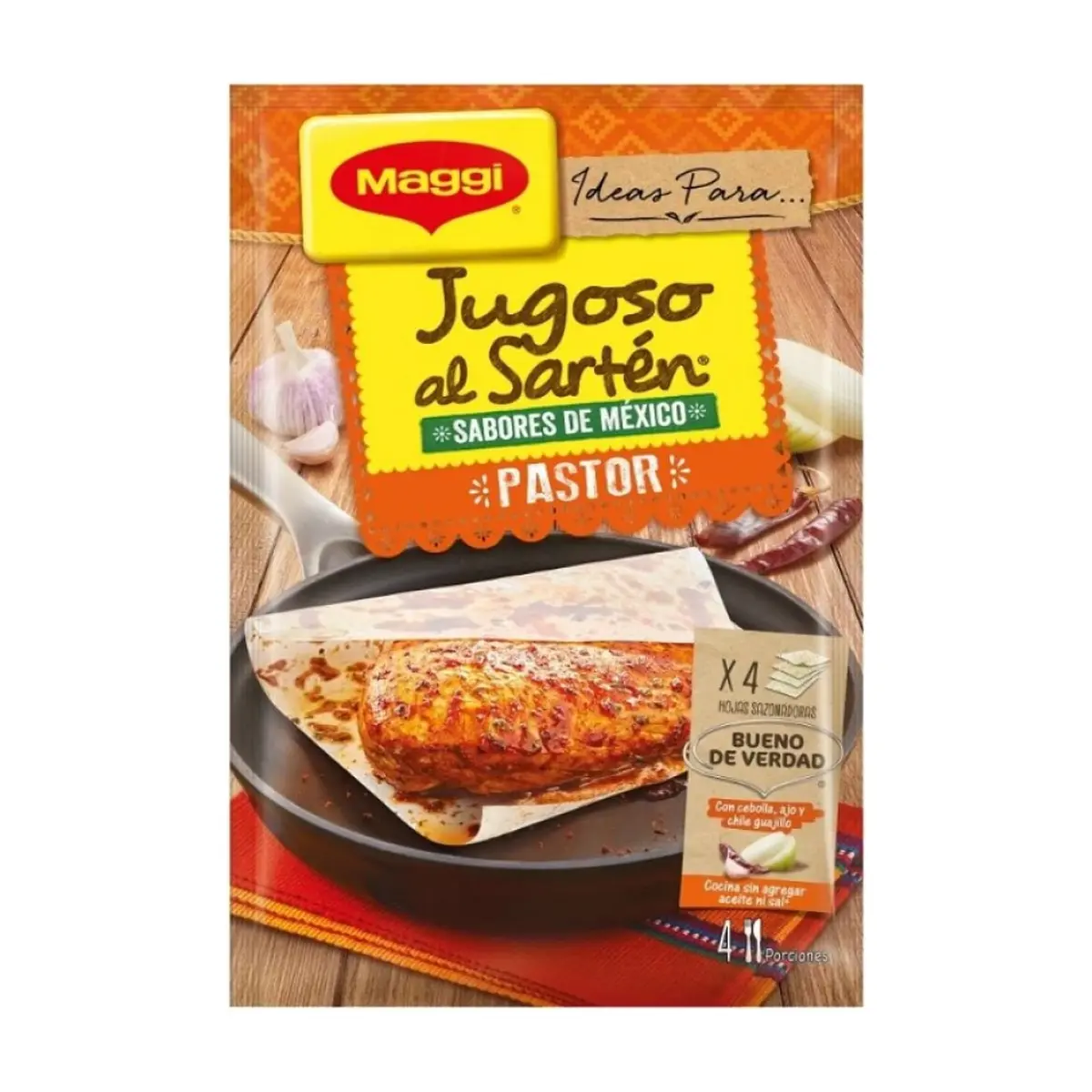 Papelitos sazonadores sabores de México pastor Maggi (24 g / 0.85 oz)