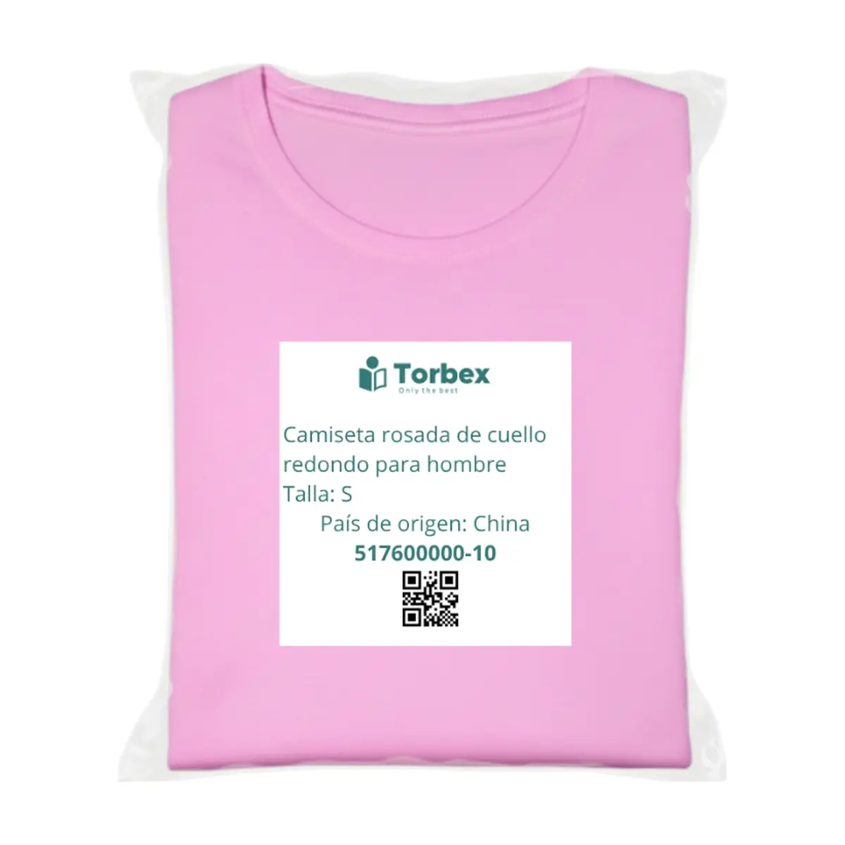 Camiseta rosada de cuello redondo Torbex (Talla S) - Thumbnail 4