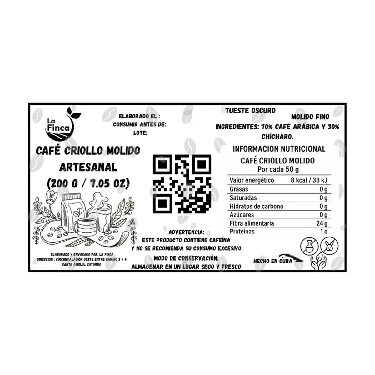 Café criollo molido artesanal La Finca (200 g / 7.05 oz) - Thumbnail 4