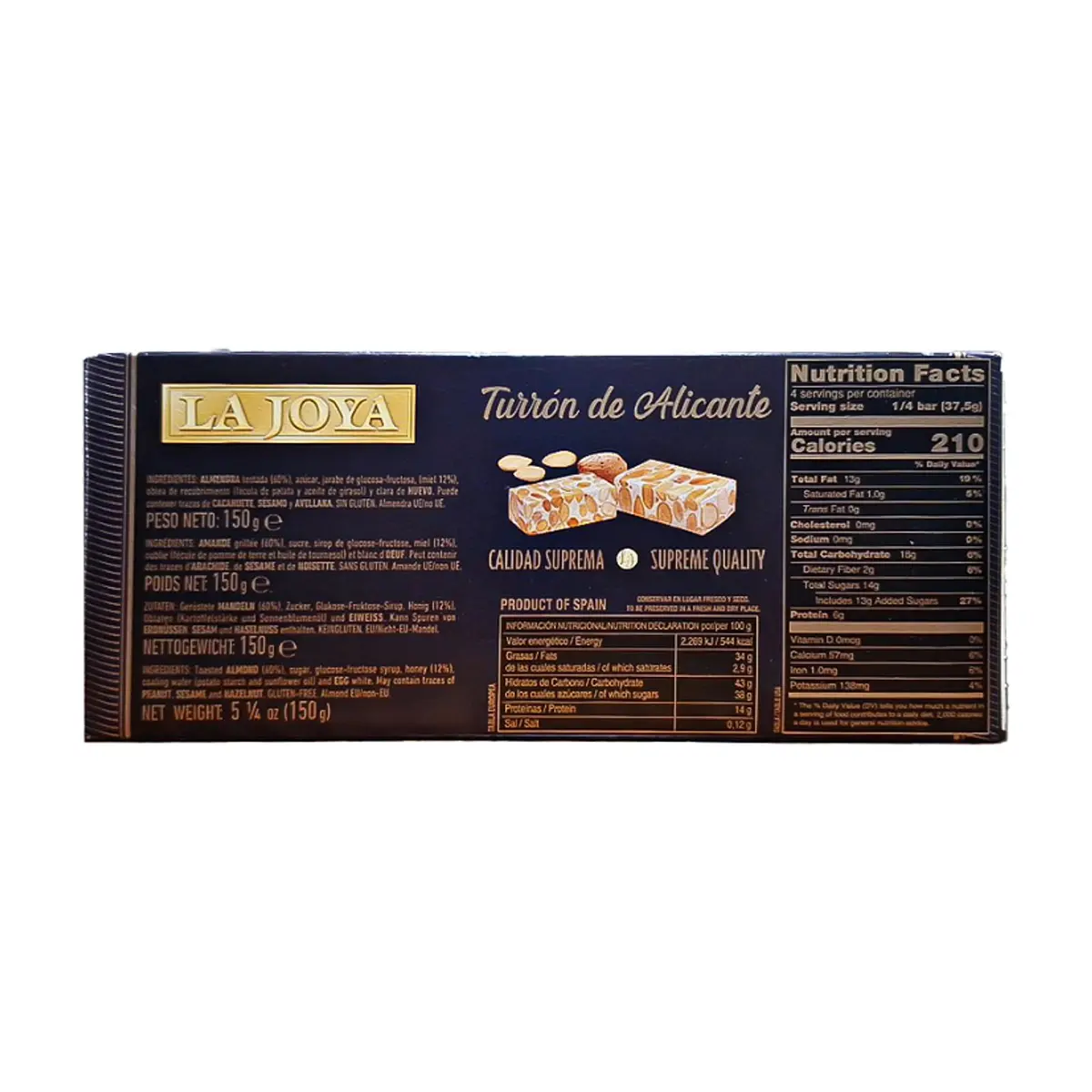 Turrón de Alicante La Joya (150 g / 5.29 oz) - Miniatura 2