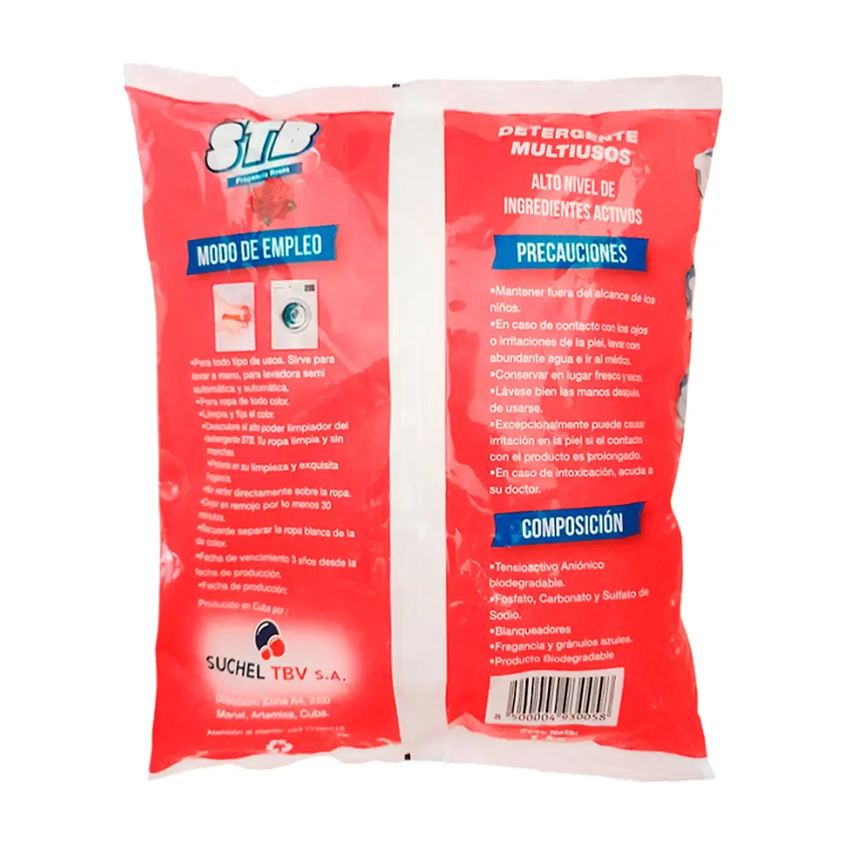Detergente en polvo multiusos fragancia rosas STB (500 g / 1.1 lb) - Thumbnail 2