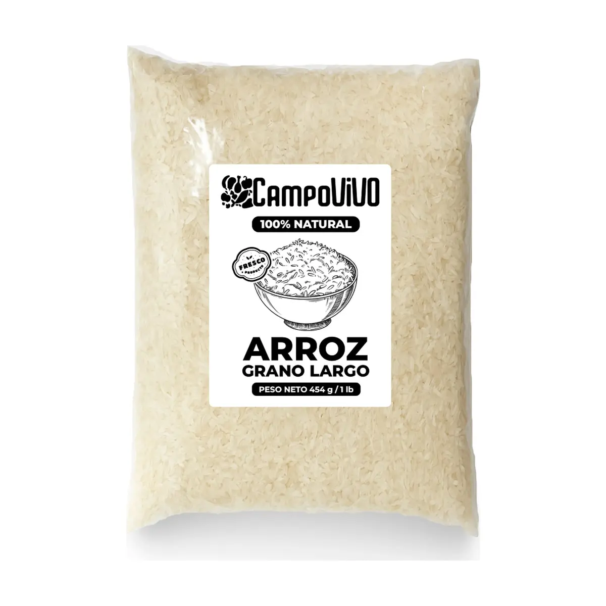Arroz de grano largo Campo Vivo (454 g / 1 lb)