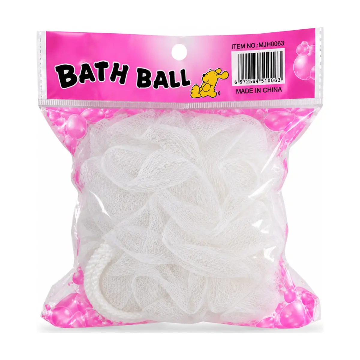 Esponja de baño tipo malla blanca Mujinhua - Thumbnail 2