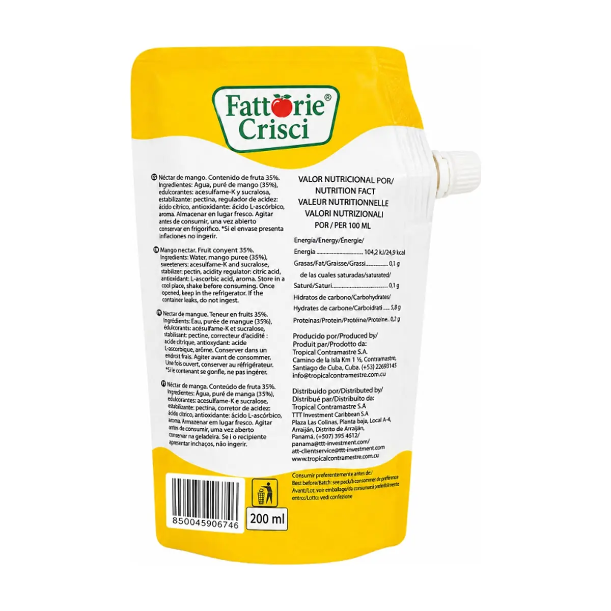 Néctar de mango Fattorie Crisci (200 ml) - Thumbnail 2