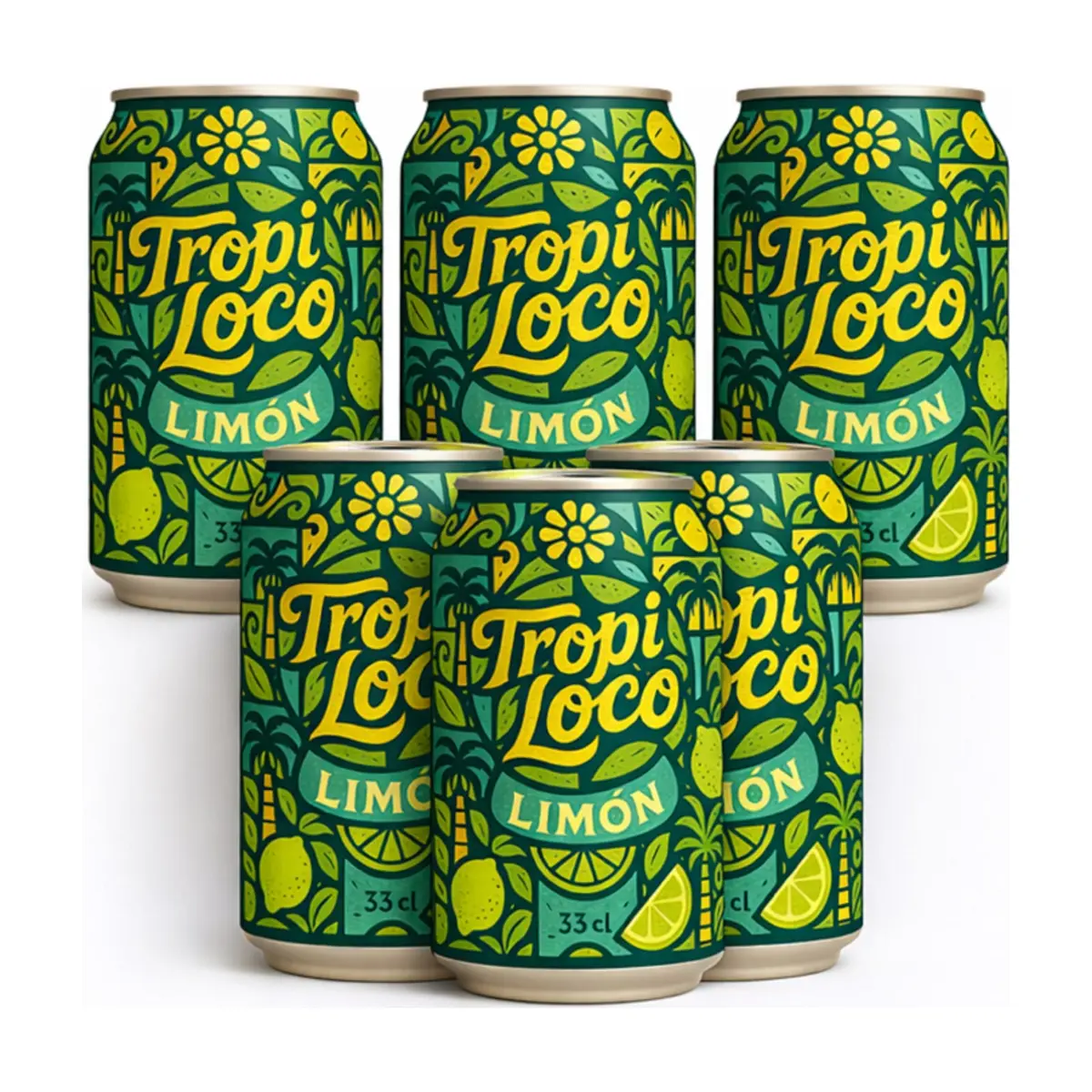 Refresco gaseado de limón Tropi Loco (6 x 330 ml) - Imagen 1