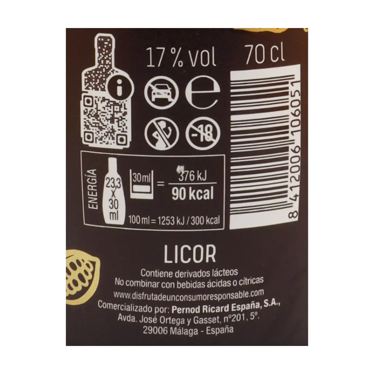 Crema de chocolate 17 % vol Ruavieja (700 ml) - Thumbnail 6