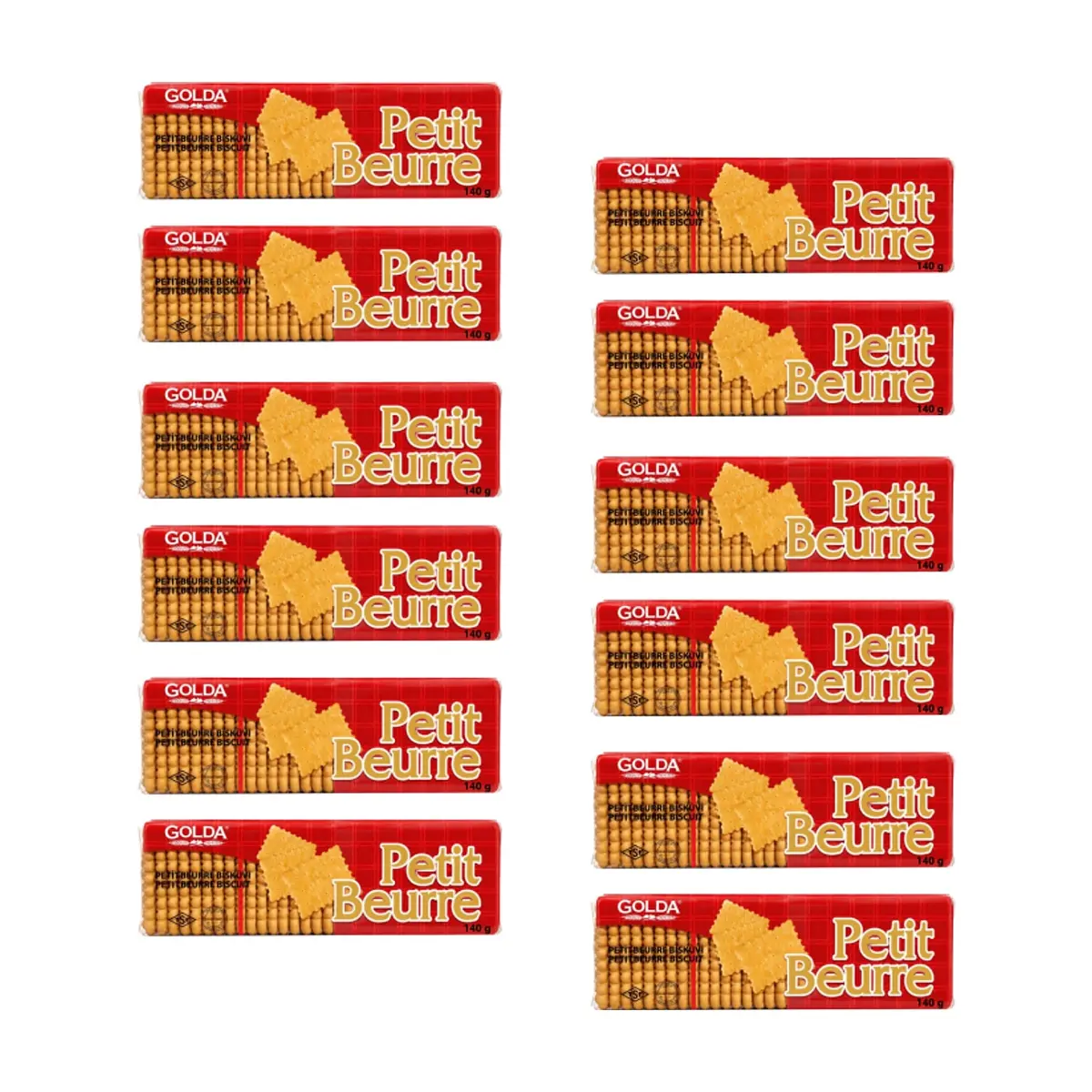 Galletas lechosas Petit Beurre Golda (12 x 140 g / 4.93 oz)