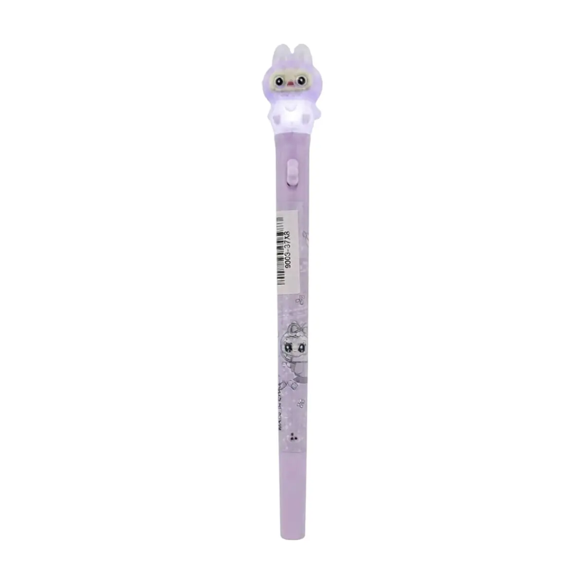 Bolígrafo de gel morado diseño de Labubu Gutza - Imagen 1