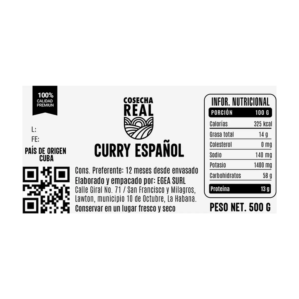 Curry español Cosecha Real (500 g / 1.1 lb) - Thumbnail 3