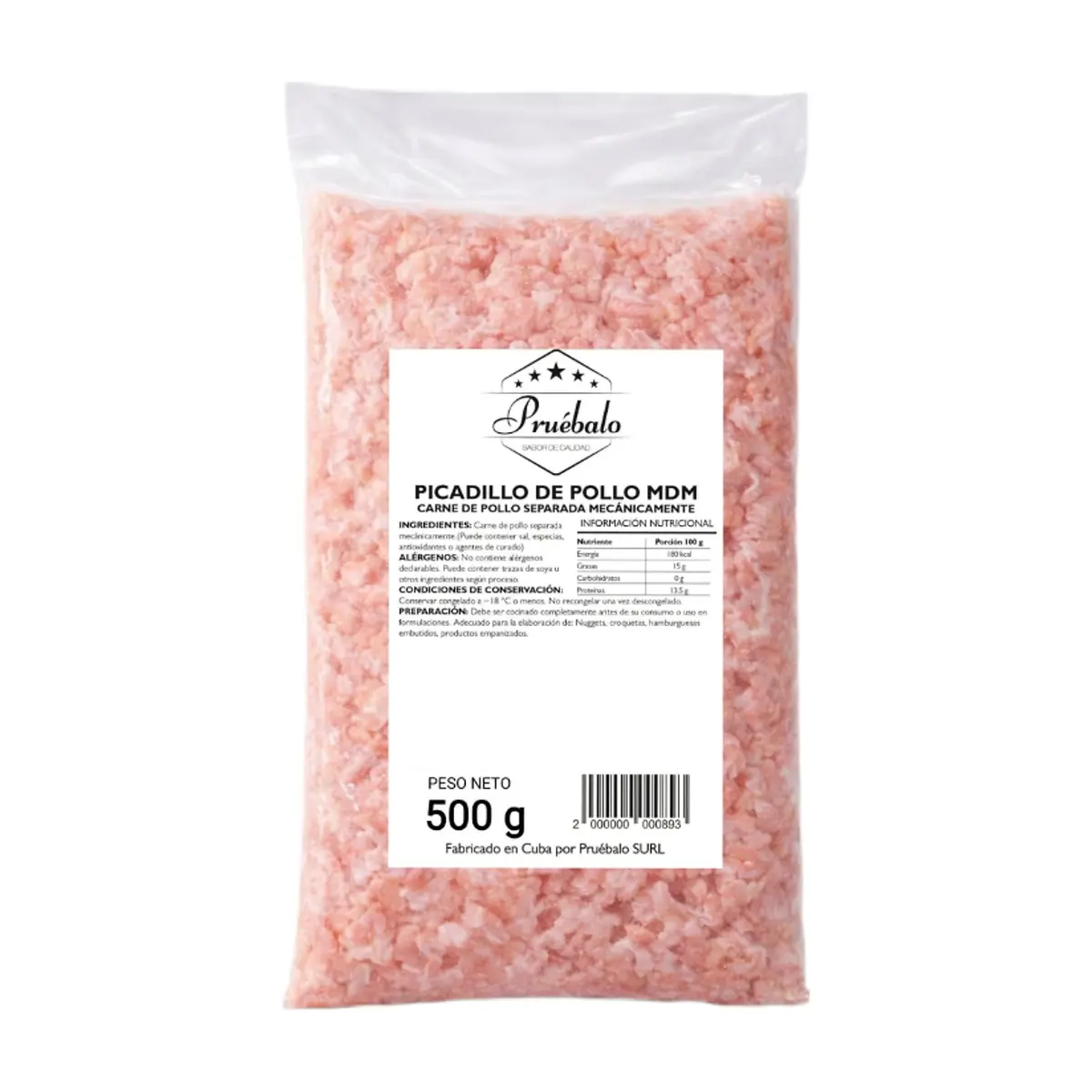 Carne de pollo separada mecánicamente Pruébalo (500 g / 1.1 lb)