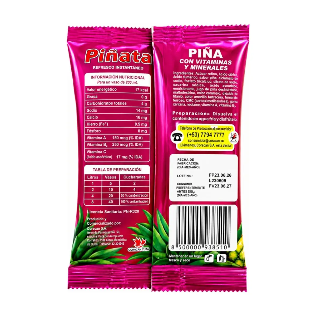 Refresco instantáneo sabor piña Piñata (200 g / 7.05 oz) - Thumbnail 6