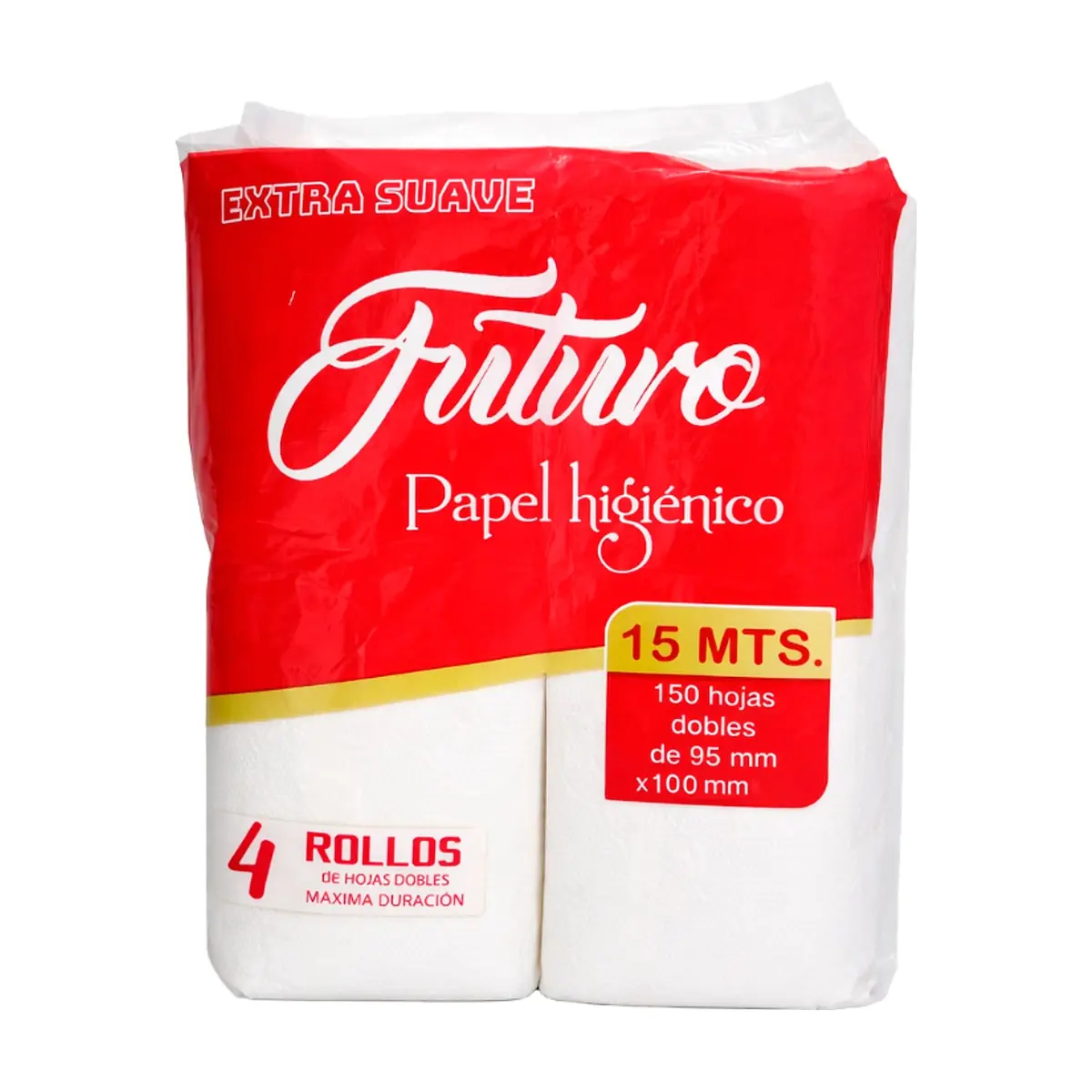 Papel higiénico hojas dobles Futuro (4 U)