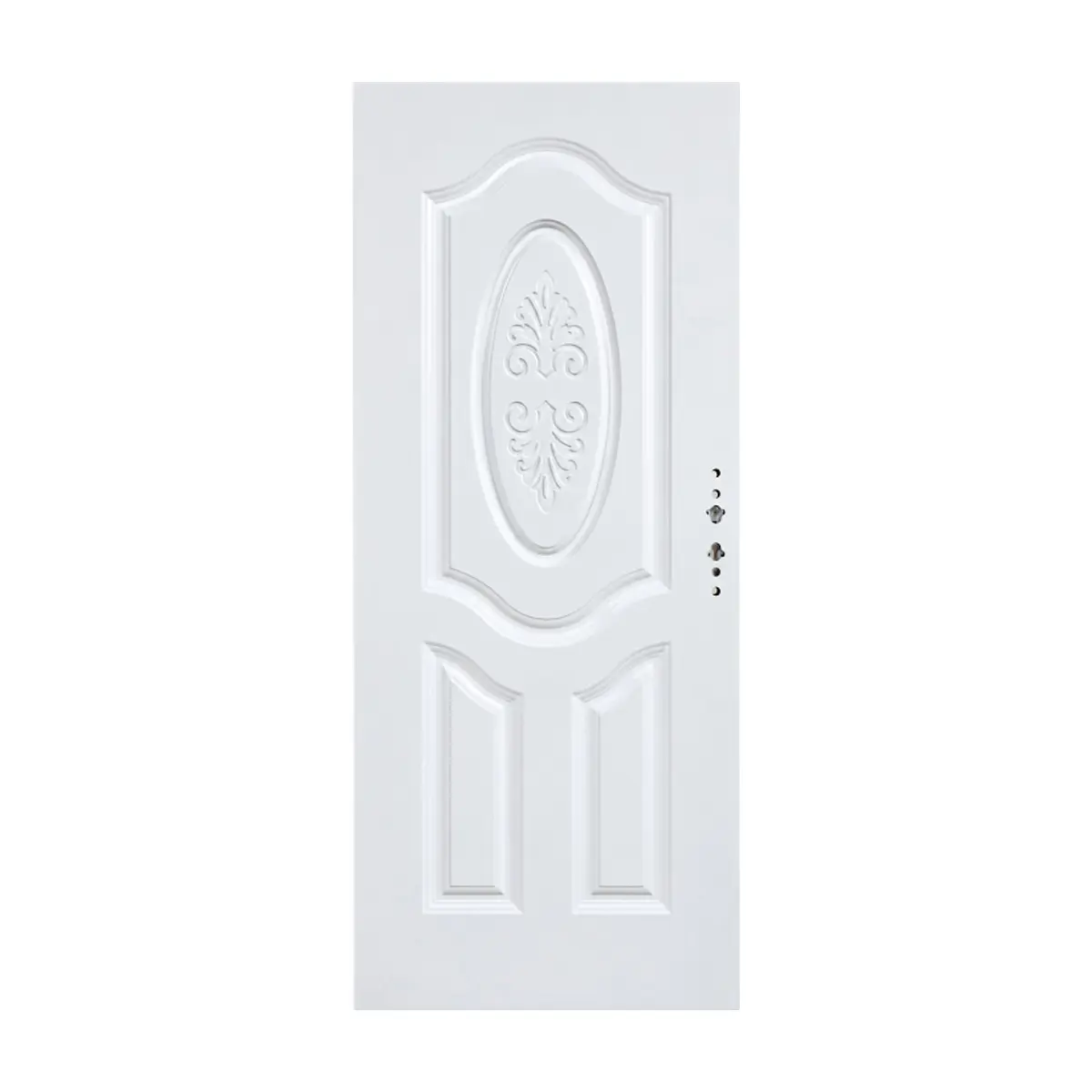 Puerta polimetálica de entrada principal blanca 210 cm x 90 cm Ruden