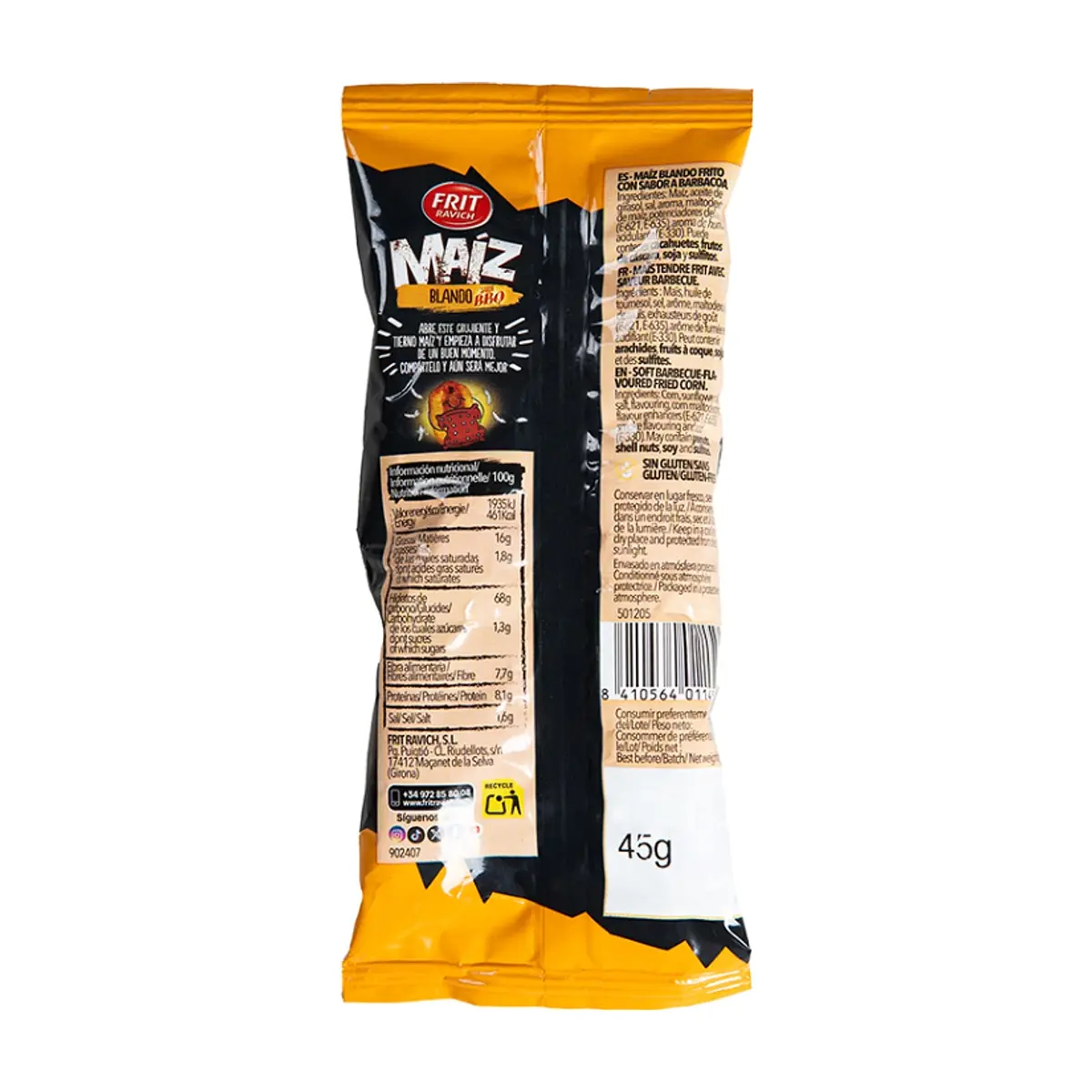 Maíz blando sabor barbacoa Frit Ravich (45 g / 1.58 oz) - Thumbnail 3