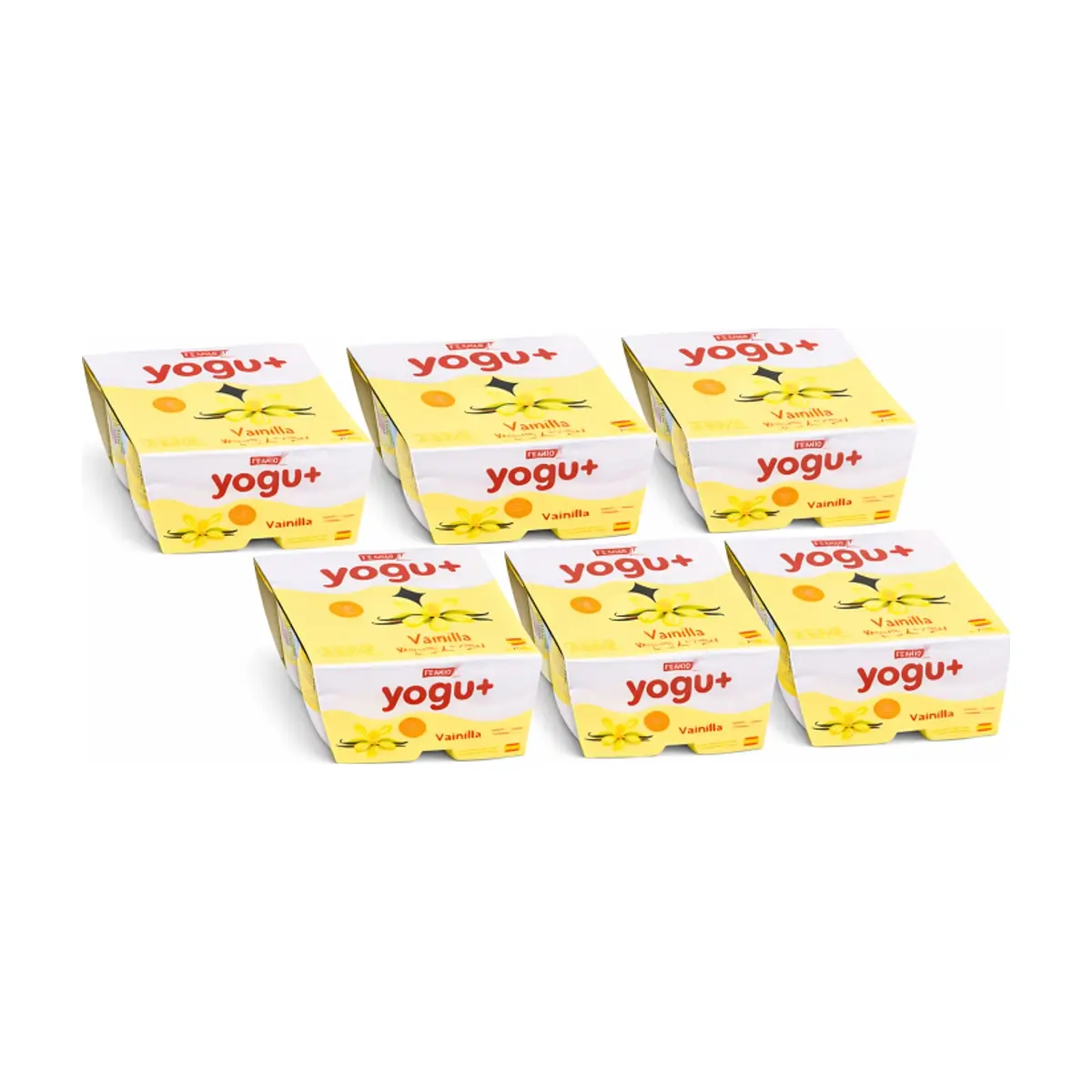 Yogur pasteurizado sabor a vainilla Yogu+ Feiraco (24 x 125 g / 4.40 oz) - Miniatura 1