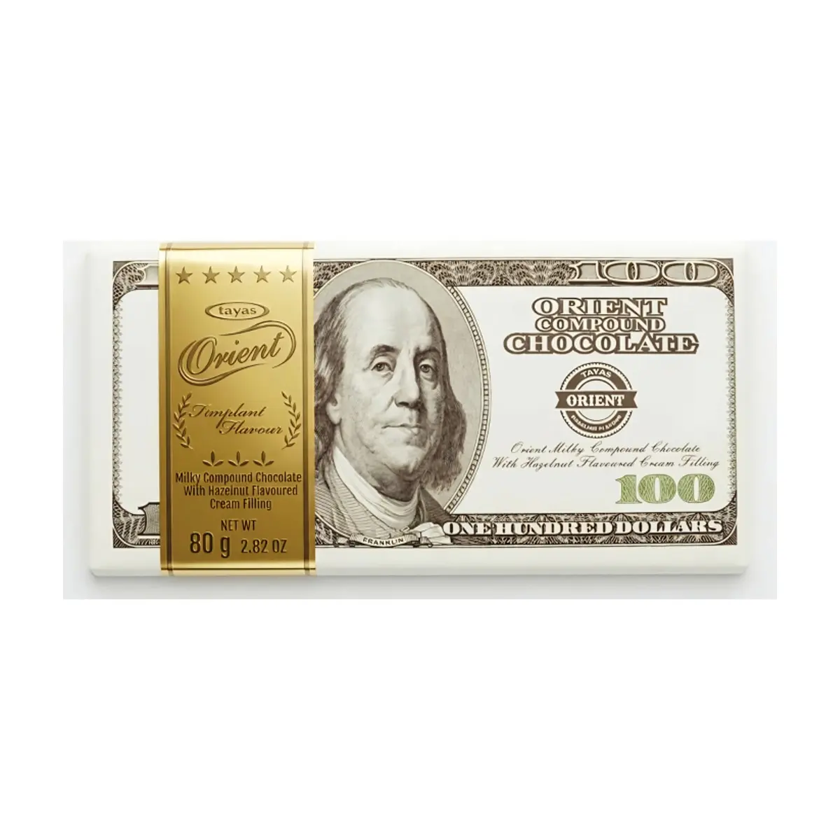 Tableta de chocolate con leche rellena con crema de avellanas Orient Tayas (80 g / 2.82 oz)