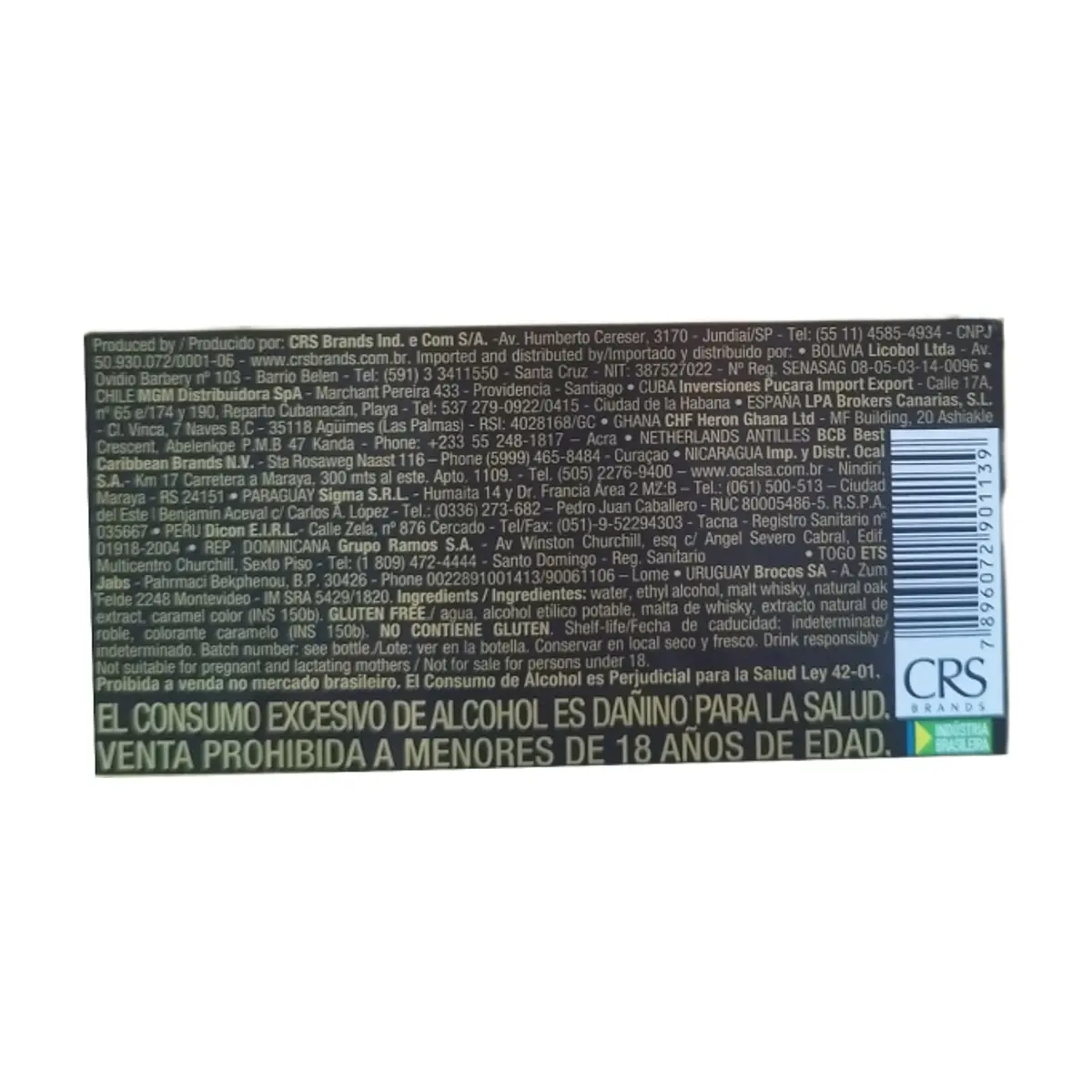 Whisky línea especial etiqueta dorada Chanceler (1 L) - Thumbnail 3