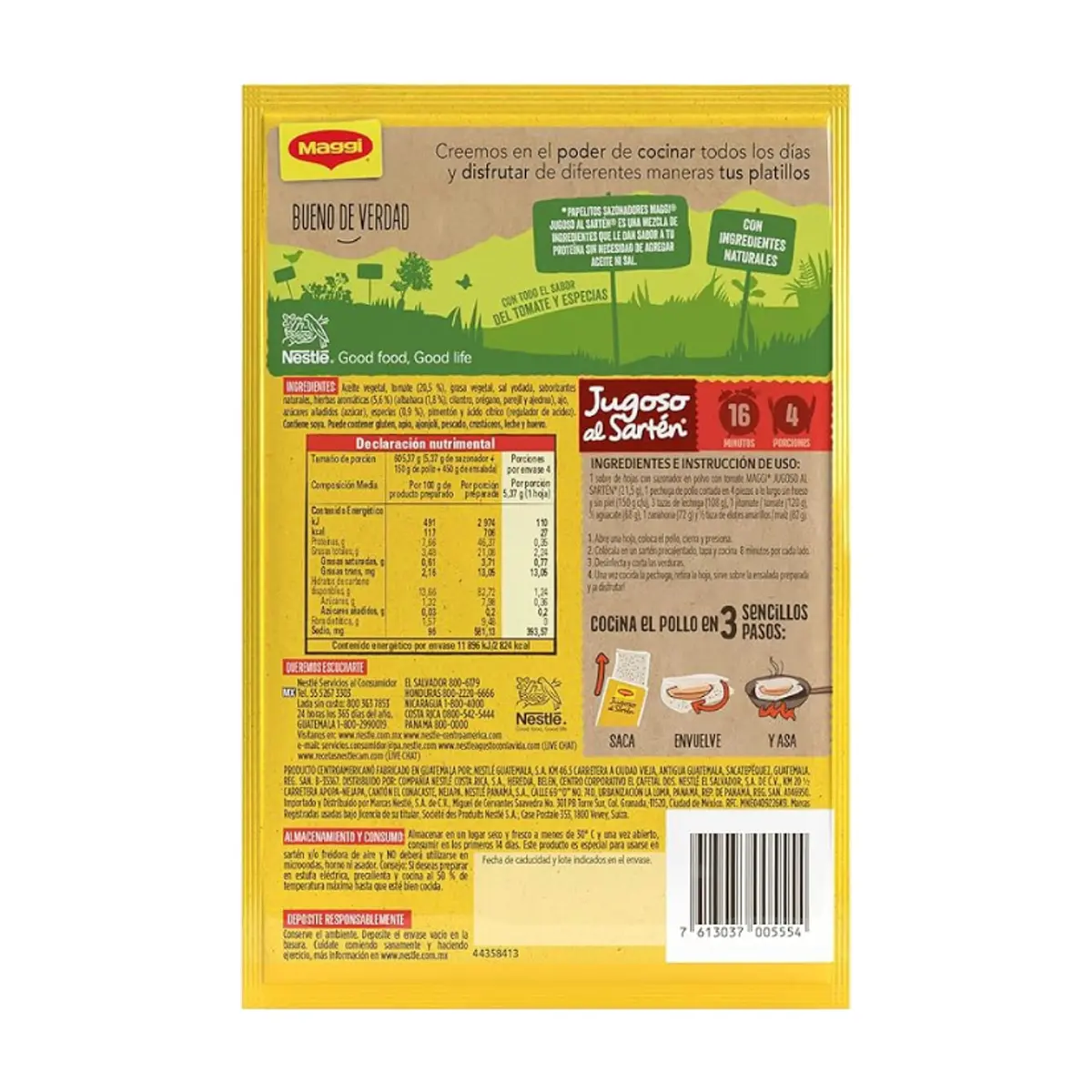 Hojas con sazonador en polvo con tomate y especias Maggi (21.5 g) - Miniatura 2