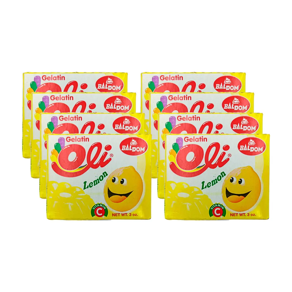 Gelatina sabor limón Oli (8 x 85 g / 3 oz)