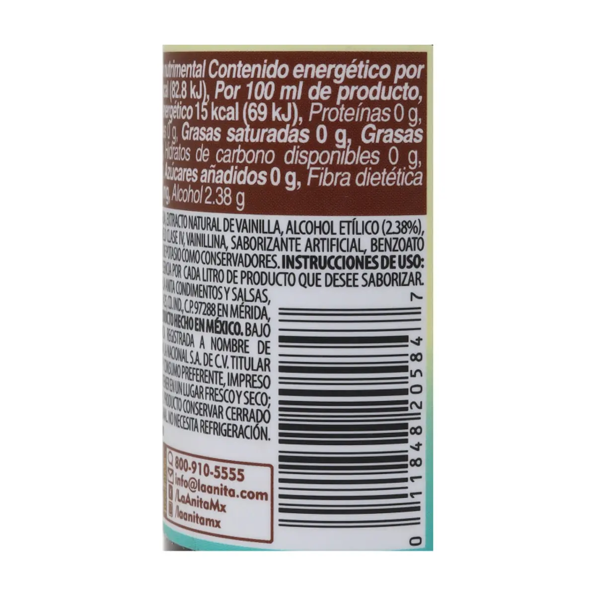 Saborizante natural vainilla La Anita (120 ml / 4.06 fl oz) - Miniatura 4