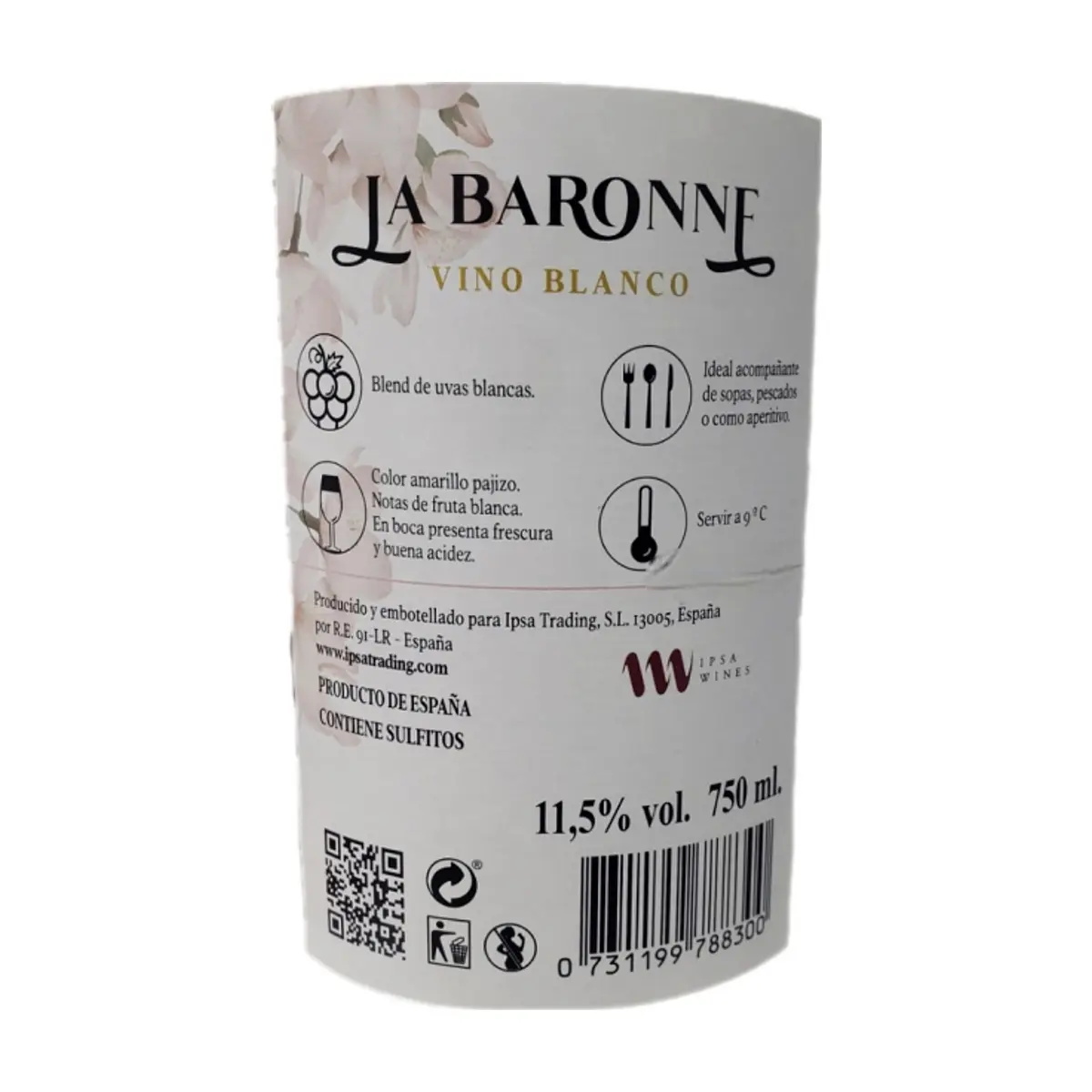 Vino blanco La Baronne (750 ml) - Thumbnail 3
