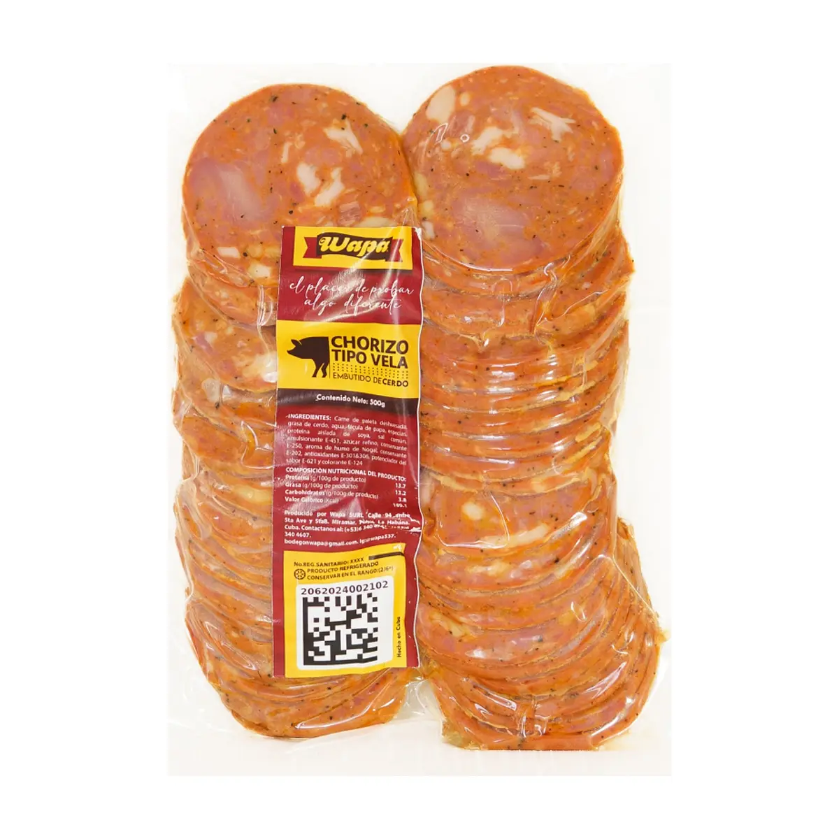 Chorizo tipo vela lasqueado Wapa (500 g / 1.1 lb) - Thumbnail 5