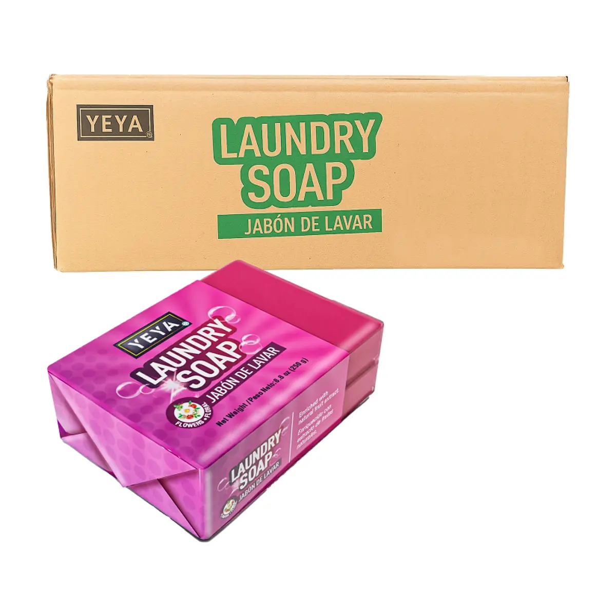 Jabón de lavar con aroma floral YEYA (40 x 250 g / 8.8 oz) - Miniatura 1