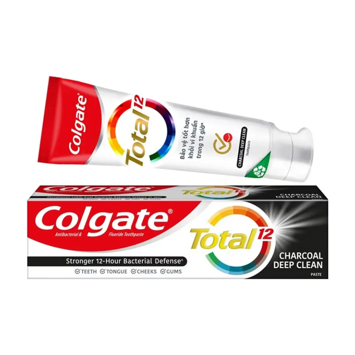 Pasta dental limpieza profunda carbón Total 12 Colgate (170 g / 5.99 oz) - Thumbnail 4