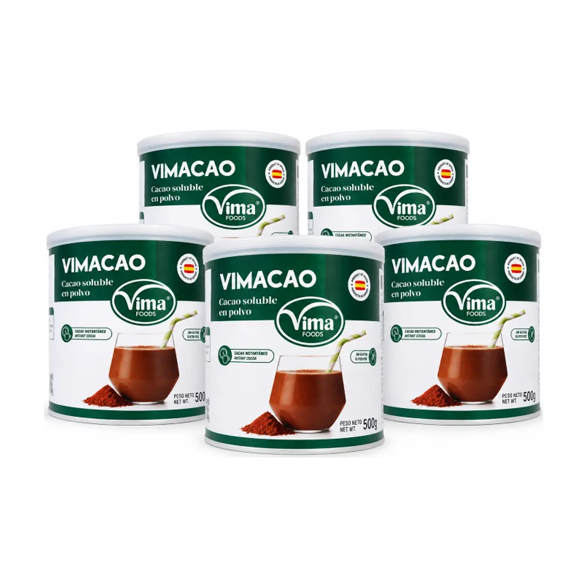 Cacao soluble en polvo Vimacao Vima Foods (5 x 500 g / 1.1 lb) - Imagen 1