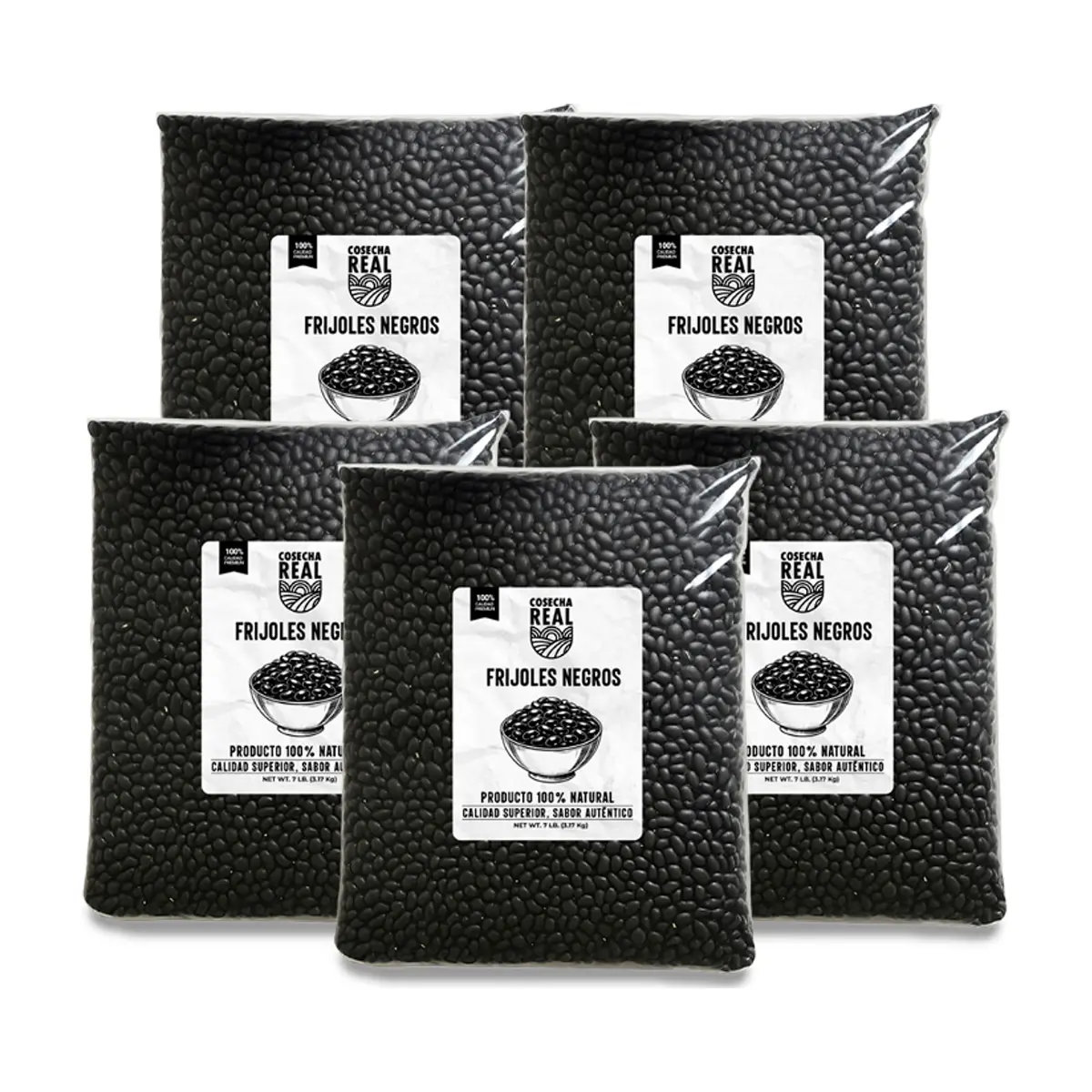 Frijoles negros Cosecha Real (5 x 3.17 kg / 7 lb) - Imagen 1