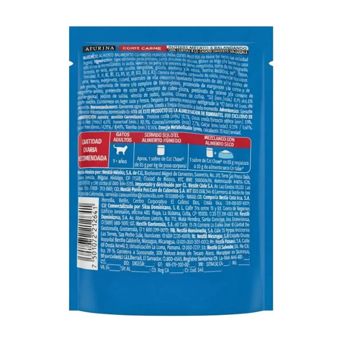 Alimento para gatos adultos con carne Cat Chow Purina (85 g / 3 oz) - Thumbnail 3