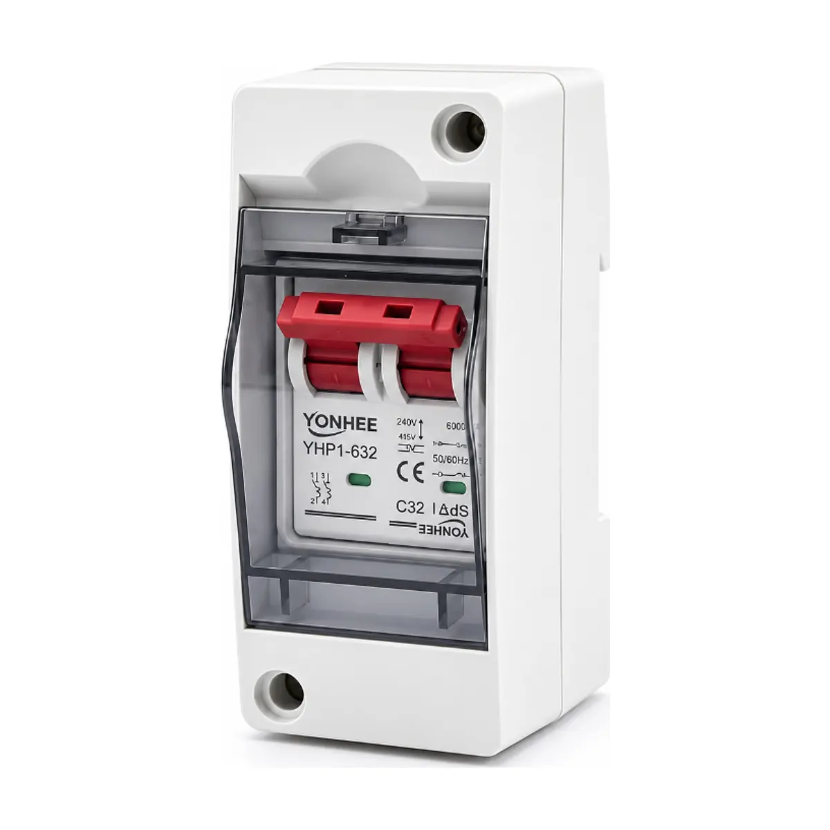 Interruptor de circuito DC 32A 2P 500V con caja IP64 Yonhee - Imagen 1