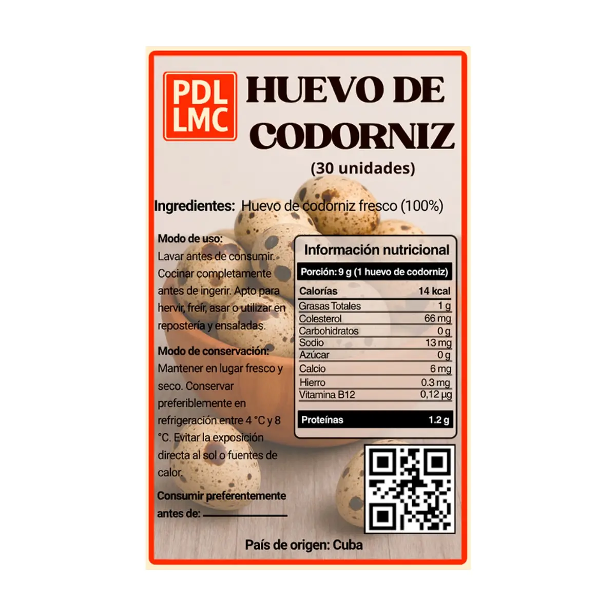 Huevo criollo de codorniz PDL LMC (30 U) - Thumbnail 4