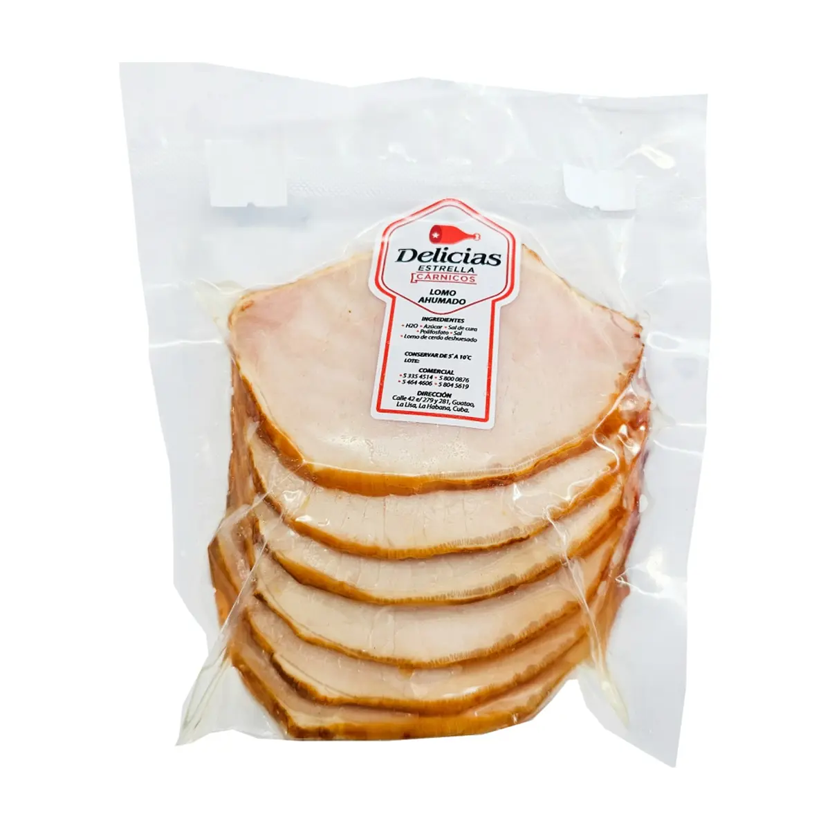 Lomo de cerdo ahumado lasqueado Delicias Estrella (250 g / 8.81 oz)