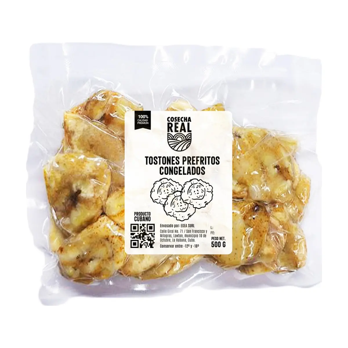 Tostones prefritos congelados Cosecha Real (500 g / 1.1 lb)