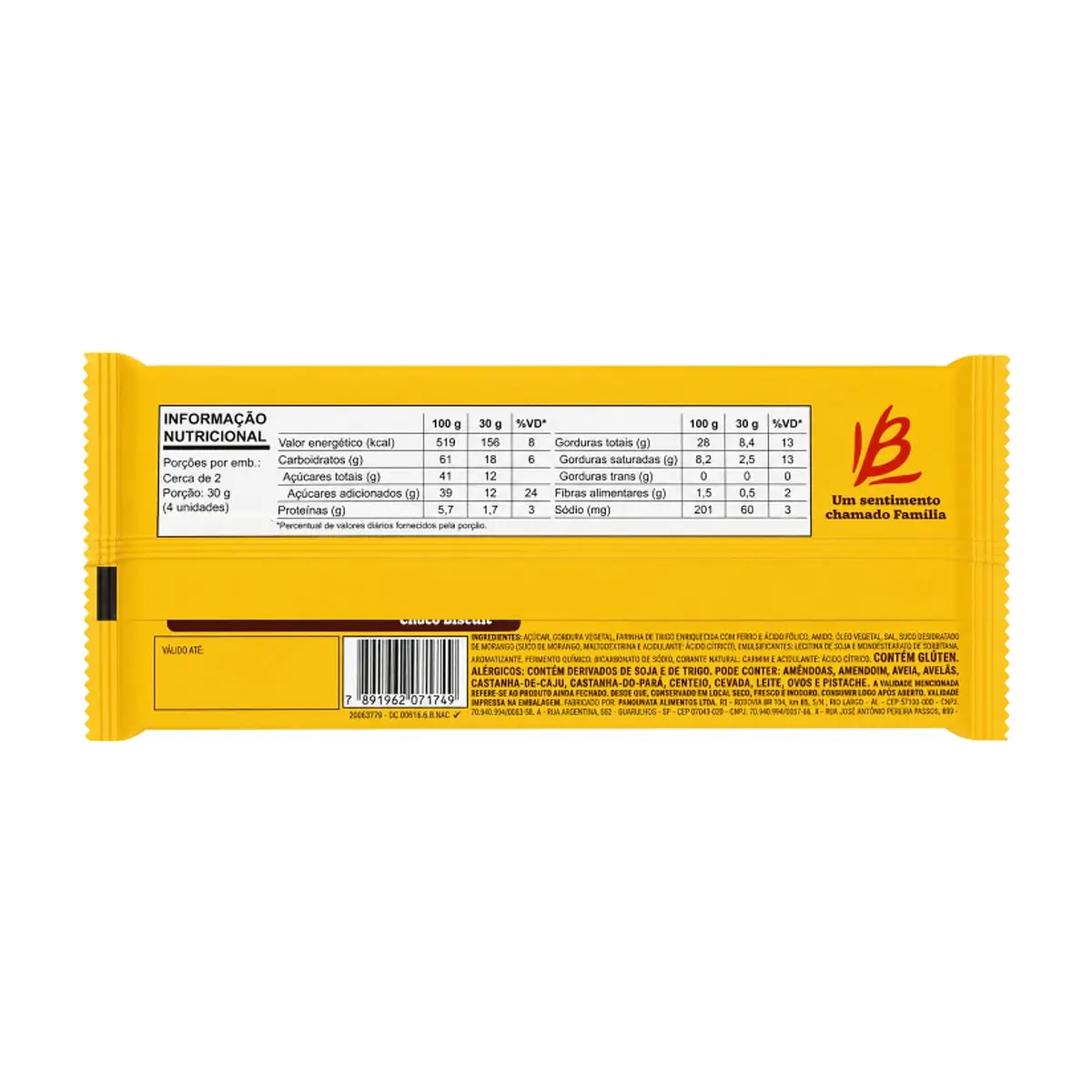 Sorbetos rellenos con crema sabor a fresa Bauducco (6 x 70 g / 2.46 oz) - Thumbnail 2