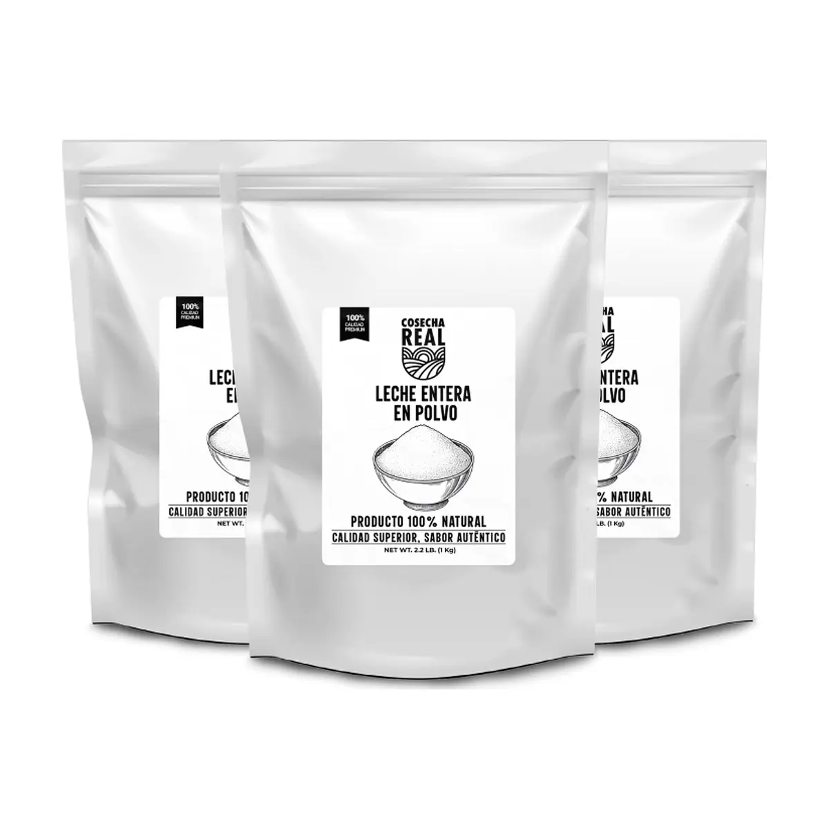 Leche entera en polvo Cosecha Real (3 x 1 kg / 2.2 lb)