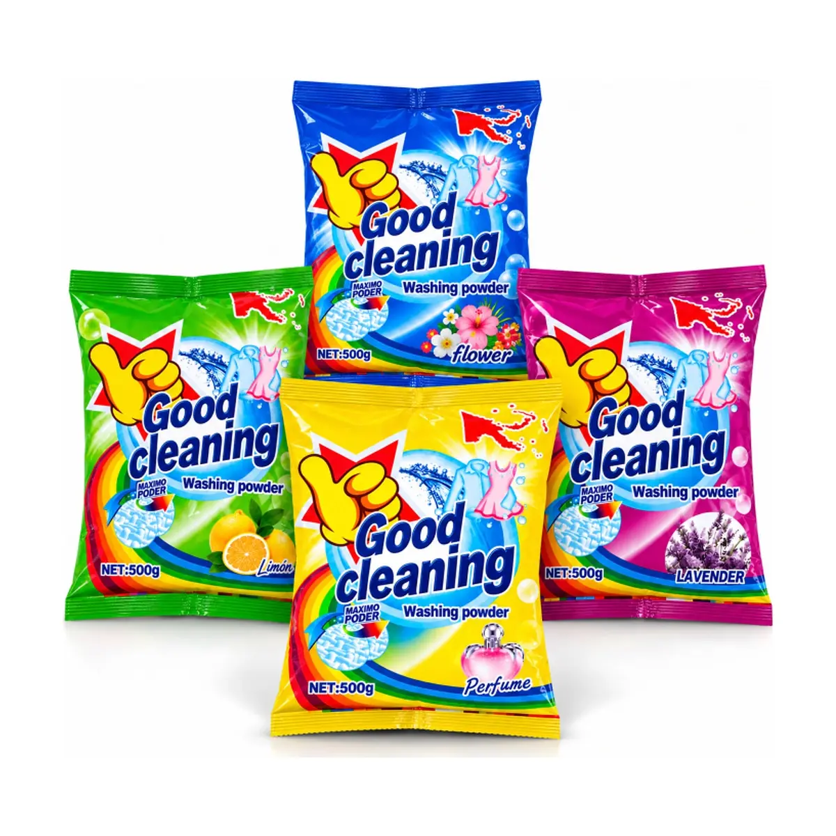 Detergente en polvo de limón Good Cleaning (500 g / 1.1 lb) - Thumbnail 3