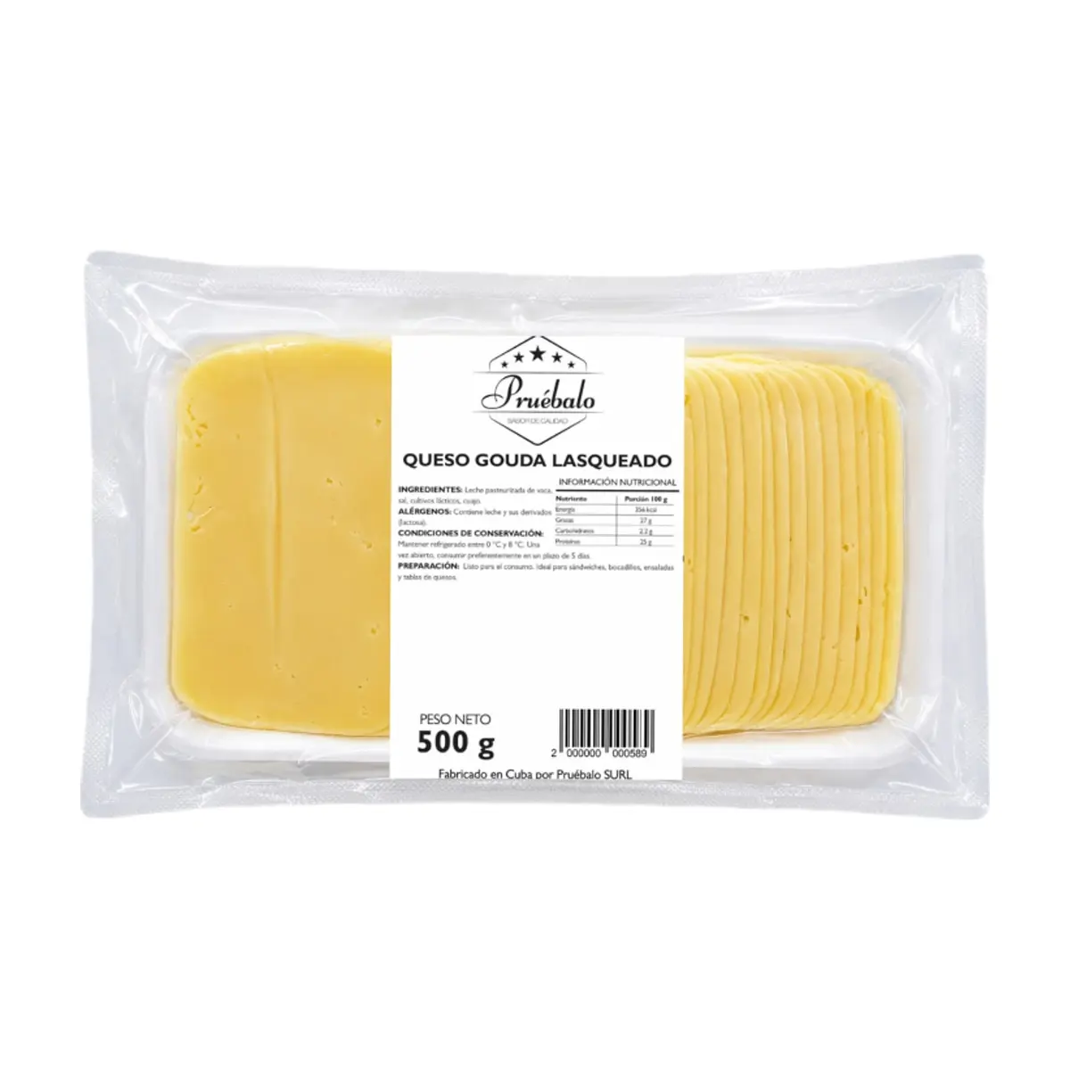 Queso gouda lasqueado Pruébalo (500 g / 1.10 lb)