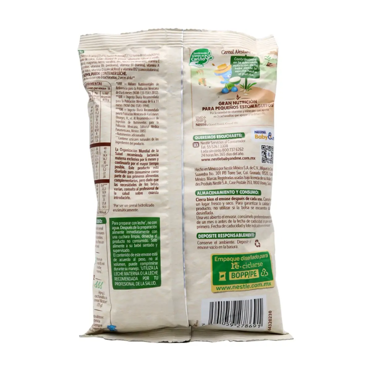 Cereal seco para lactantes de trigo, arroz, avena y cebada Nestum Nestlé (270 g / 9.52 oz) - Miniatura 3