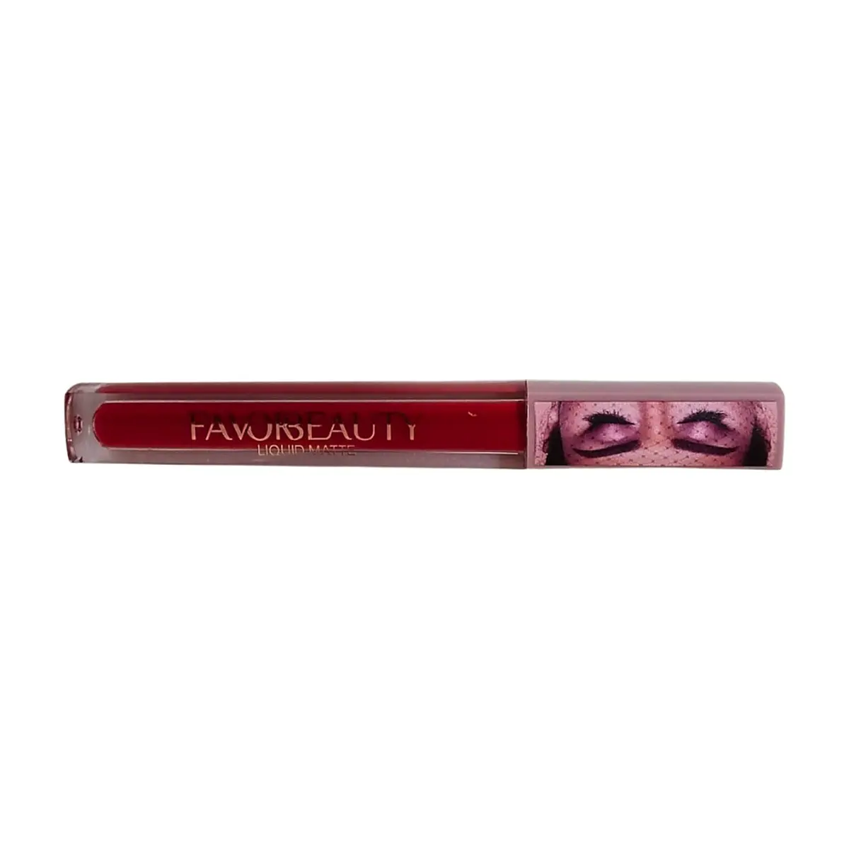 Sombra para ojos color rojo tomate mate Favor Beauty - Thumbnail 2
