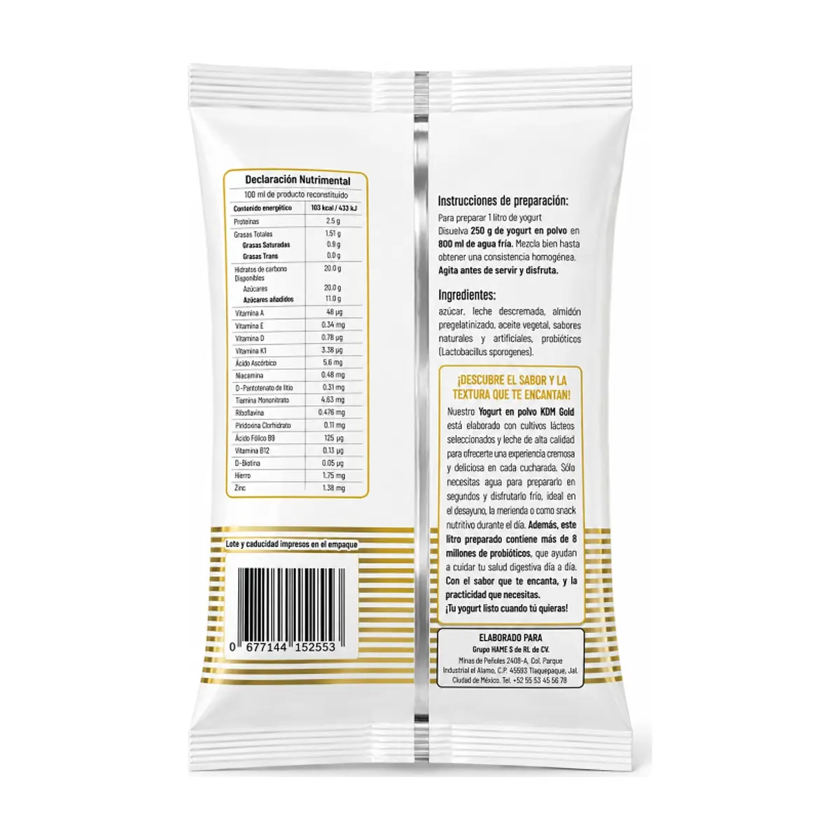 Yogurt en polvo para cucharear sabor mango KDM Gold (250 g / 8.8 oz) - Thumbnail 2