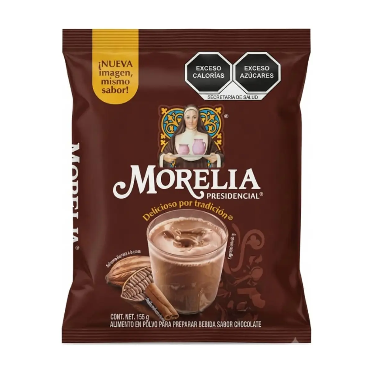 Alimento en polvo para preparar bebidas sabor chocolate Morelia Presidencial (155 g / 5.46 oz)
