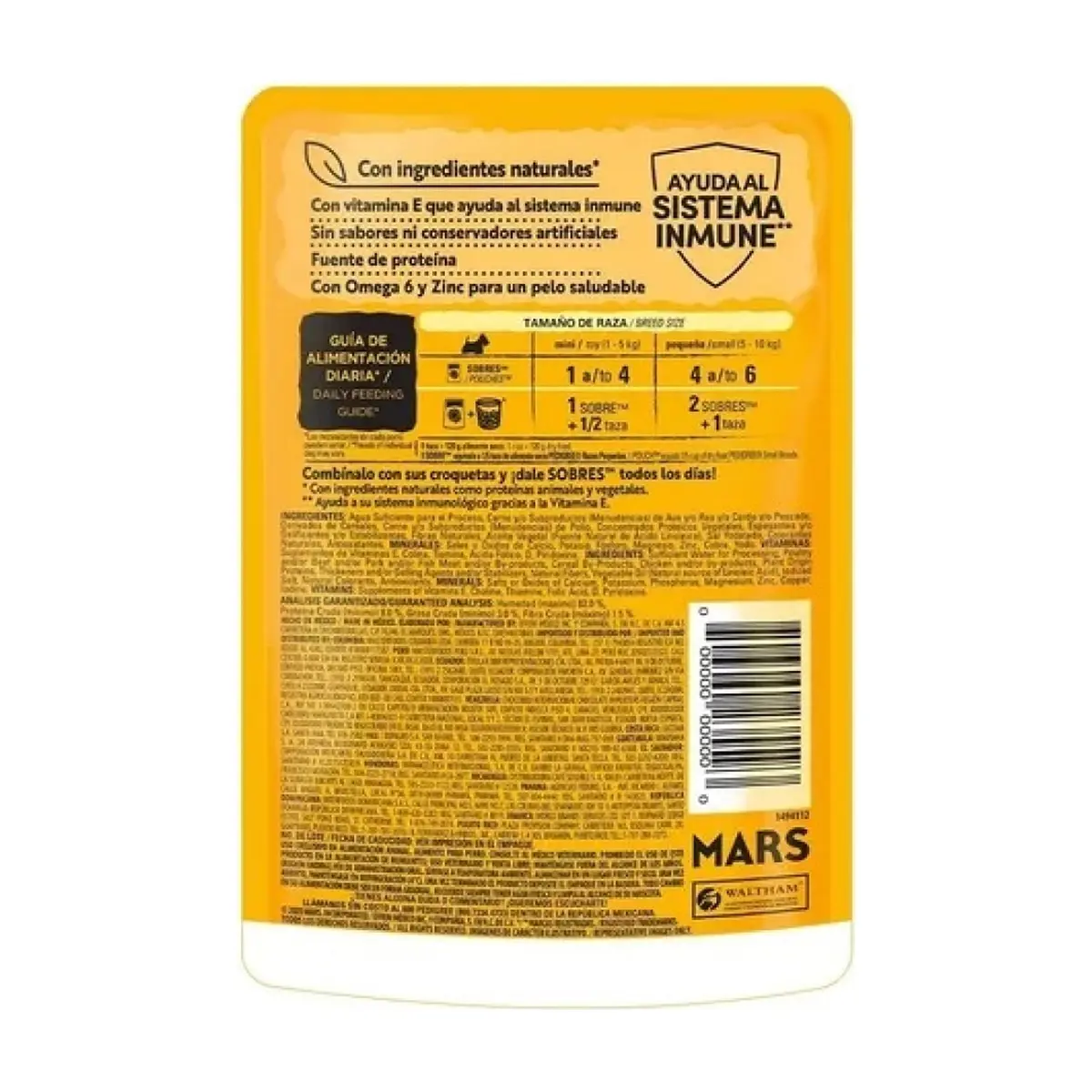 Comida para perros razas pequeñas sabor pollo en filete Pedigree (100 g / 3.5 oz) - Miniatura 2