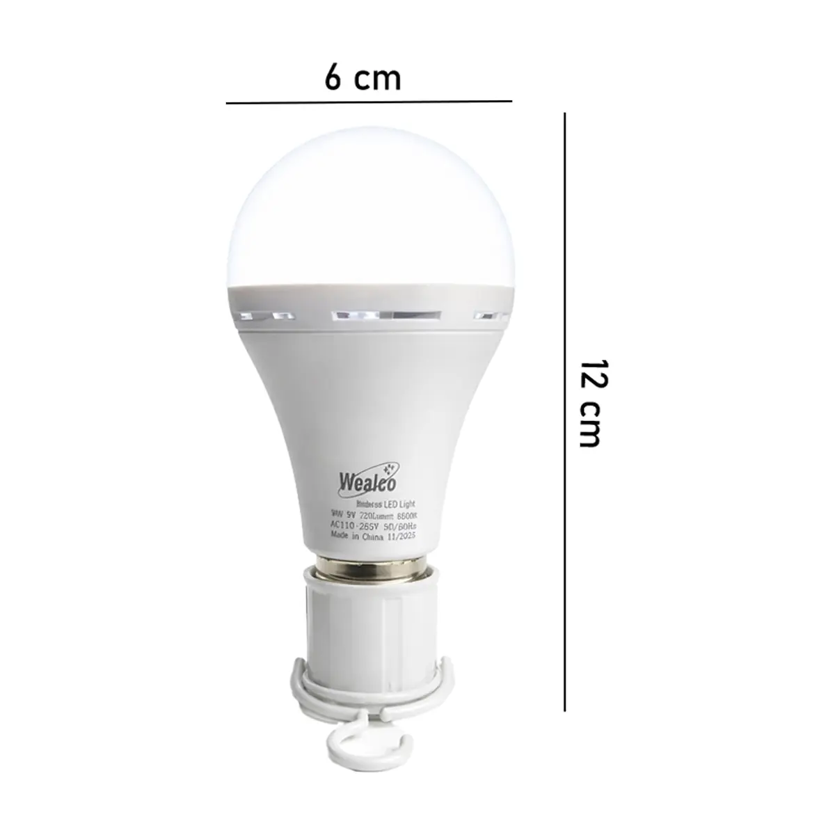 Bombillo Led recargable 9 W Wealco WL9 - Thumbnail 3